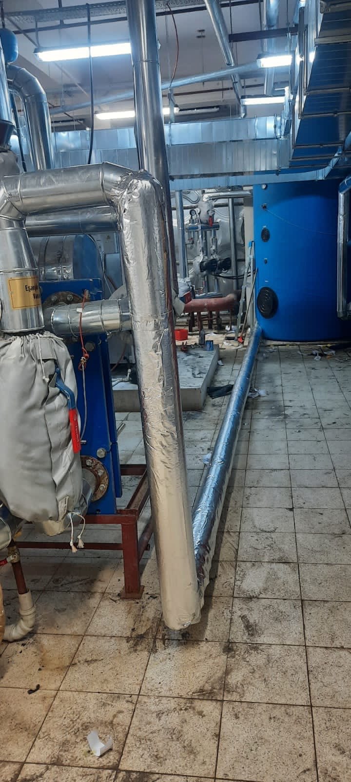 Eşanjör bağlantı ve izolasyon hattı, Pratik Mekanik saha uygulaması
