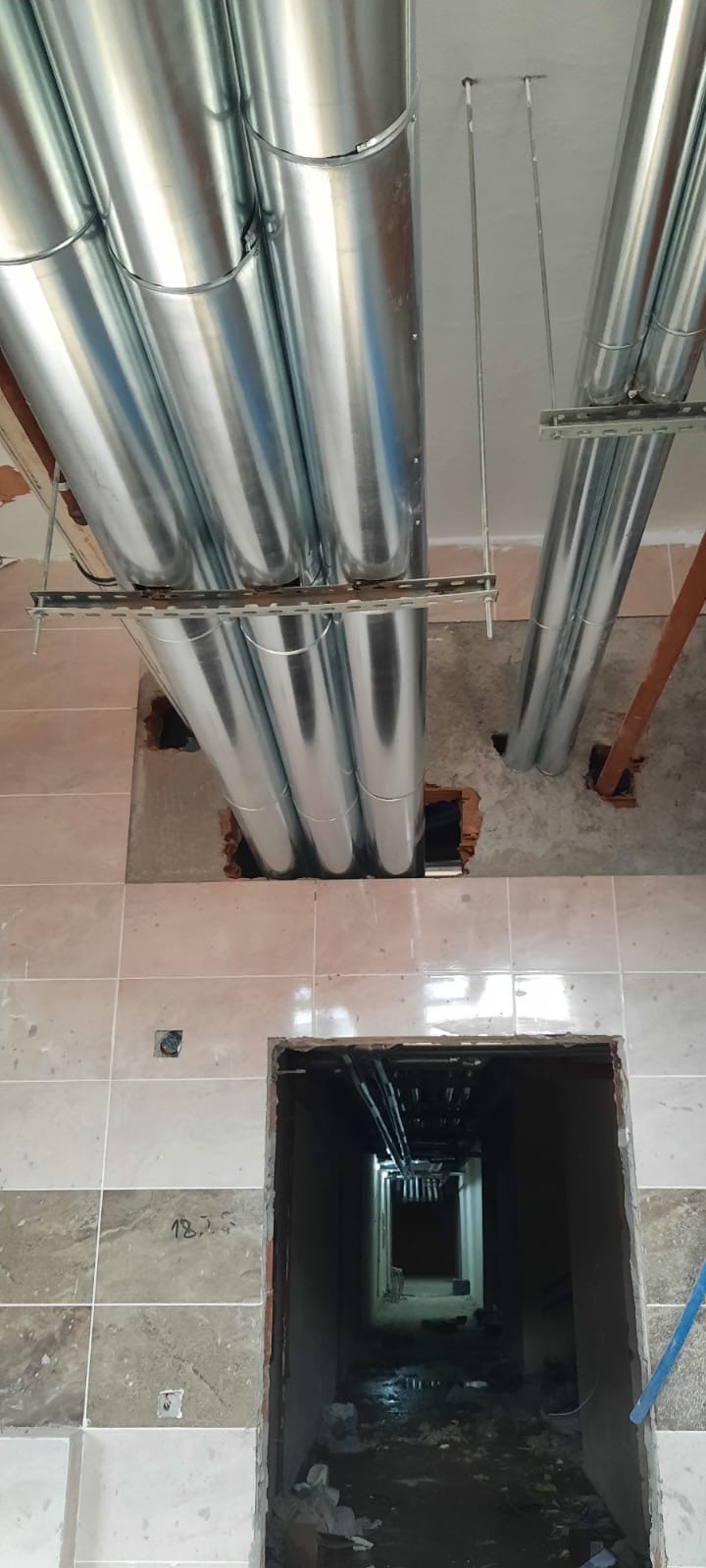 Galvanizli boru hattı döşeme geçiş noktaları, Pratik Mekanik saha uygulaması